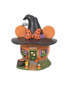 Figura decorativa enesco disney mickey & minnie minnie casa calabaza