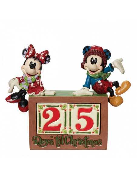 Figura enesco disney mickey & minnie calendario de navidad