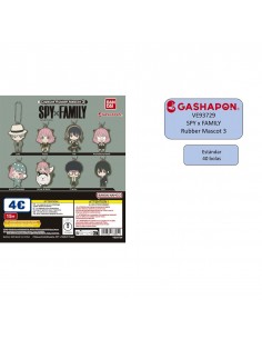 Set gashapon figuras bandai lote 40 articulos spy x family rubber mascot 3