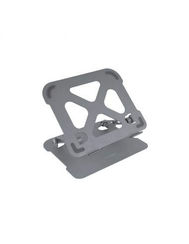 Soporte - base elevador tooq para portatil tablets libros aluminio ajustable ergonÃ³mico gris