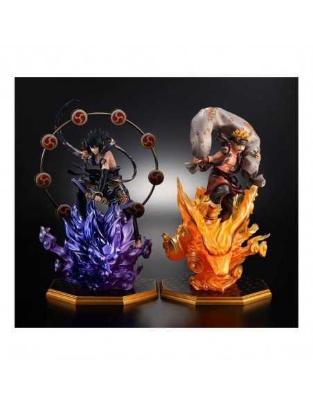 Pack 2 figuras megahouse naruto shippuden naruto dios del viento + sasuke dios del trueno