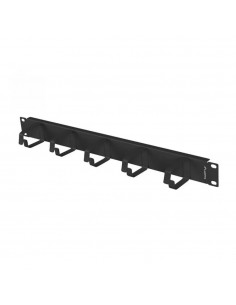 Organizador de cables lanberg 5 anillos 19 pulgadas negro