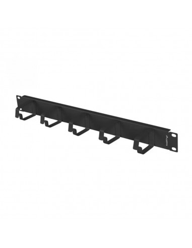 Organizador de cables lanberg 5 anillos 19 pulgadas negro