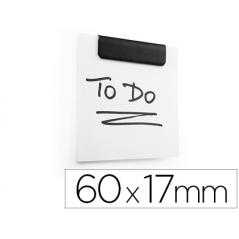 Pinza metálica durable durafix clip magnética autoadhesiva 60x17 mm color negro bolsa de 5 unidades - Imagen 1