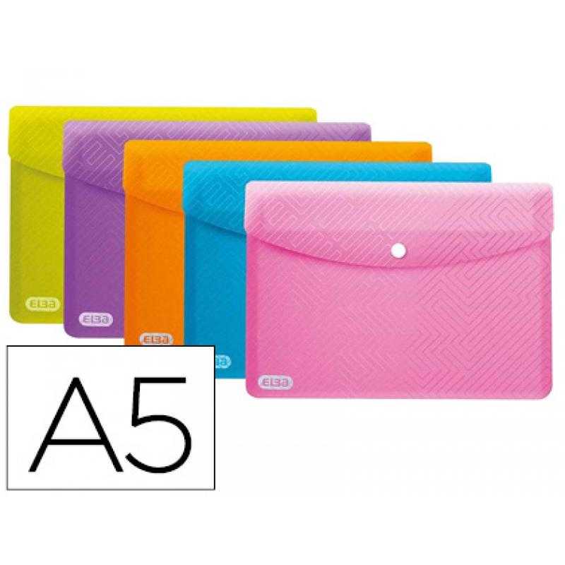 Carpeta elba urban dossier broche polipropileno din a5 pack de 5 colores surtidos - Imagen 1