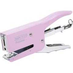 Grapadora rapesco tenaza porpoise capacidad 40 hojas usa grapas 24/6-8 y 26/6-8 color rosa