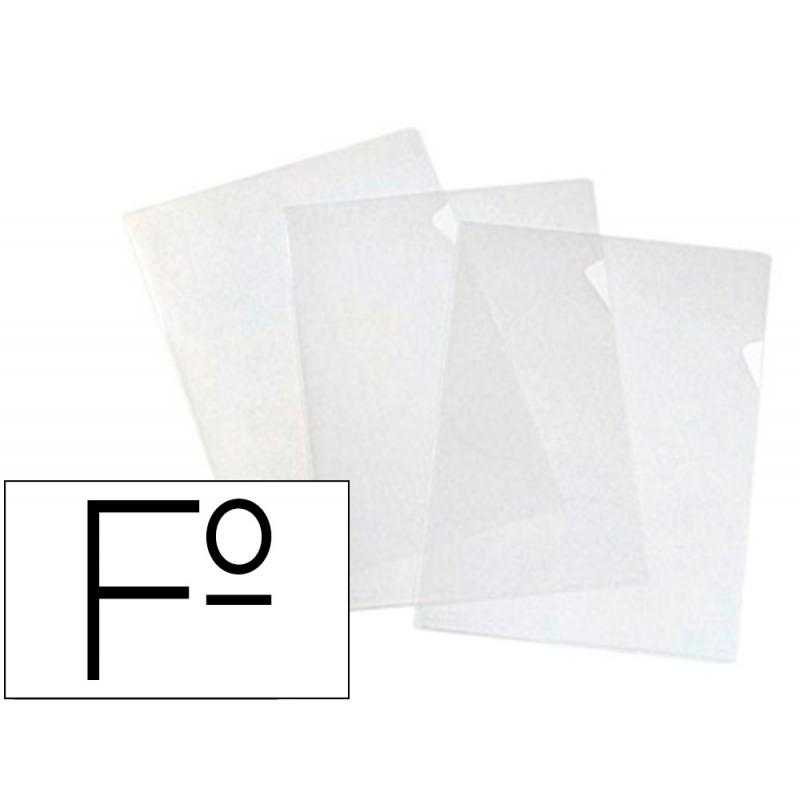 Carpeta dossier uñero elba standard folio plástico 140 mc cristal caja de 100 unidades - Imagen 1