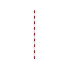 Pajita de papel nupik rojo/blanco paquete de 50 unidades - Imagen 1