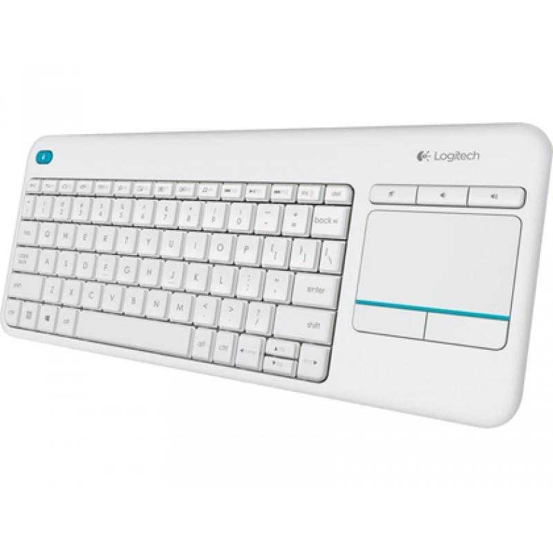 Teclado logitech k400 plus inalambrico touch pad blanco - Imagen 1
