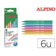 Rotulador alpino standard pastel caja de 6 colores surtidos - Imagen 1