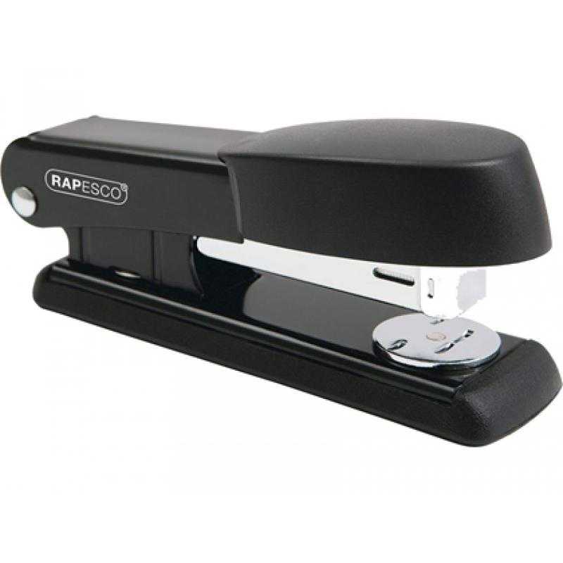 Grapadora rapesco bowfin metálica capacidad 25 hojas usa grapas 24/6 y 26/6 color negro - Imagen 1