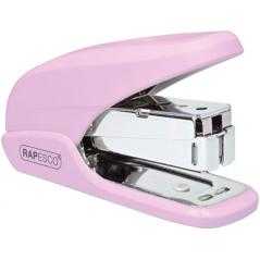 Grapadora rapesco x5 mini capacidad 20 hojas usa grapas 24/6 y 26/6 color rosa