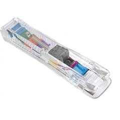 Dispensador supaclip rapesco supaclip 40 hojas capacidad con 25 clips multicolores color transparente - Imagen 1