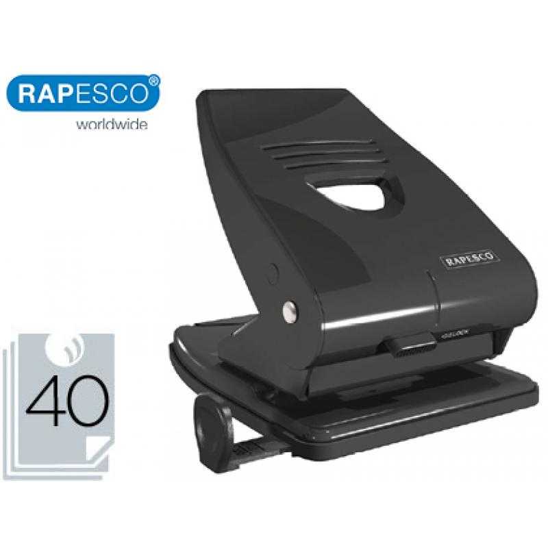 Taladrador rapesco 835 metal negro 2 taladros capacidad 40 hojas - Imagen 1