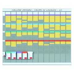 Kit planificacion de tarjetas t nobo 66x80 cm 12 columnas 2x32 ranuras + 500 tarjetas t nº2 colores surtidos + 100 - Imagen 1