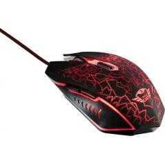 Raton trust gxt 105 izza illuminated gaming 800-2400 dpi 6 botones usb 2.0 cable 1,8 m