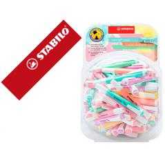 Rotulador stabilo fluorescente swing cool pastel expositor bombonera de 100 unidades colores surtidos - Imagen 1