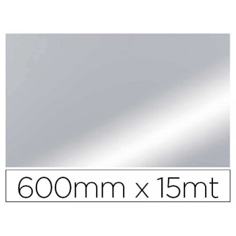 Papel fantasía colibri doble metalizado plata bobina 600 mm x 15 mt - Imagen 1