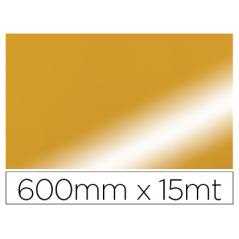 Papel fantasía colibri doble metalizado oro bobina 600 mm x 15 mt - Imagen 1