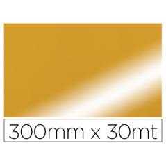 Papel fantasía colibri simple metalizado oro bobina 300 mm x 30 mt - Imagen 1