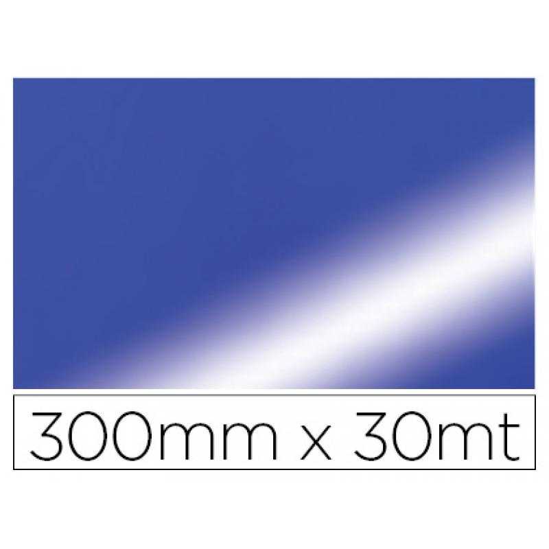Papel fantasía colibri simple metalizado azul bobina 300 mm x 30 mt - Imagen 1