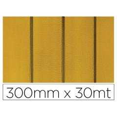 Papel fantasía colibri simple mate oro con rayas bobina 300 mm x 30 mt - Imagen 1