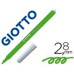 Rotulador giotto turbo color lavable con punta bloqueada unicolor verde - Imagen 1