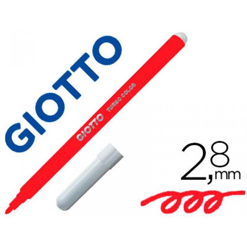 Rotulador giotto turbo color lavable con punta bloqueada unicolor rojo - Imagen 1