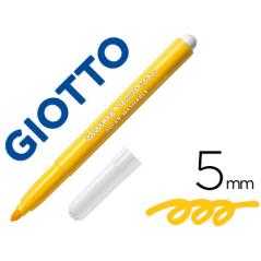 Rotulador giotto turbo maxi lavable con punta bloqueada unicolor amarillo - Imagen 1