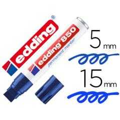 Rotulador edding marcador permanente 850 azul punta biselada 5-15 mm recargable - Imagen 1