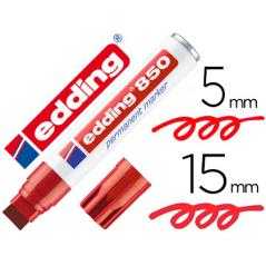 Rotulador edding marcador permanente 850 rojo punta biselada 5-15 mm recargable - Imagen 1