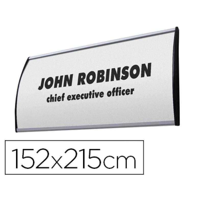 Identificador mural jansen display curvo din a5 perfil alumino 152x215 mm - Imagen 1