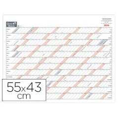 Calendario quo vadis diarizon sp 55x43 cm año vista rayado horizontal - Imagen 1