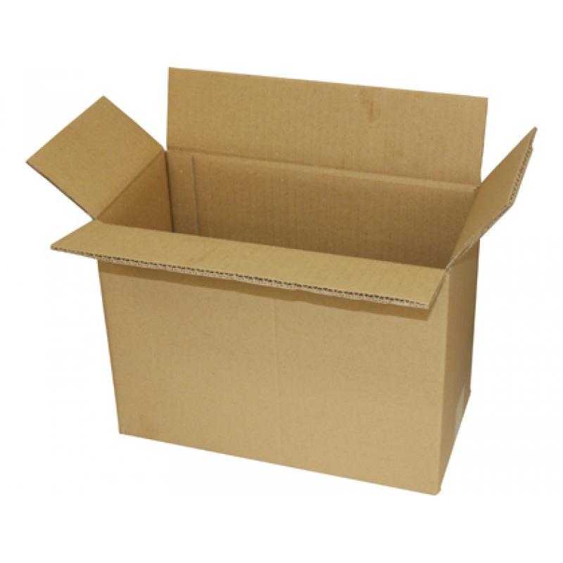 Caja para embalar q-connect us os varios cartón doble canal marron 304x150x217 mm - Imagen 1