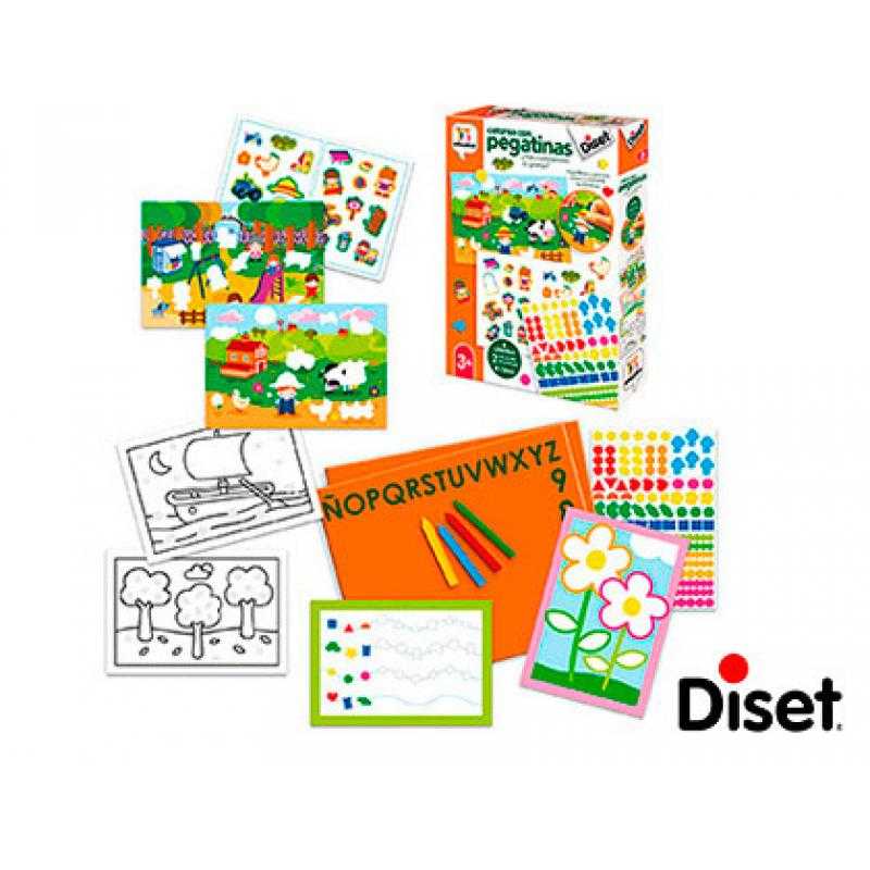 Juego diset didactico colorea con pegatinas - Imagen 1