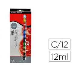 Pintura oleo daler rowney simply caja de 12 colores surtidos tubo de 12 ml - Imagen 1