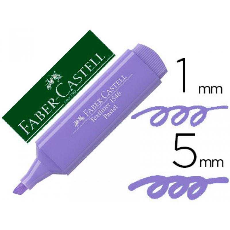 Rotulador faber fluorescente 1546 color pastel lila - Imagen 1