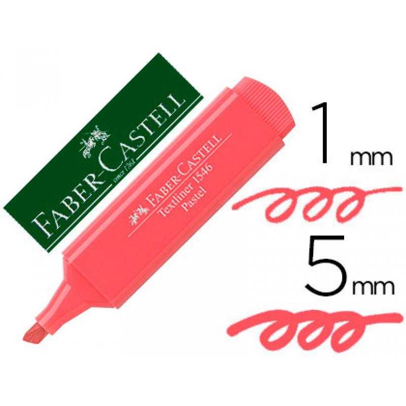Rotulador faber fluorescente 1546 color pastel albaricoque - Imagen 1