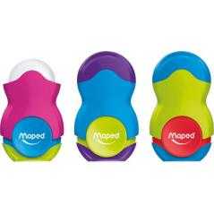 Sacapuntas plástico maped loopy plástico 1 uso con goma colores surtidos no decorado - Imagen 1