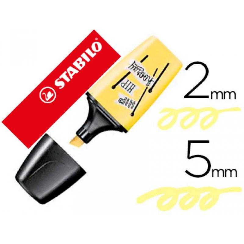 Rotulador stabilo boss mini pastellove amarillo cremoso - Imagen 1