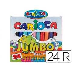 Rotulador carioca jumbo c/24 colores -punta gruesa