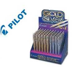 Bolígrafo pilot g-1 -oro-plata -expositor con 60