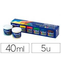 Pintura a dedos pelikan 40 ml cd/40s caja de 5 colores surtidos