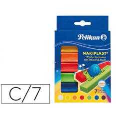 Plastilina pelikan nakiplast 196/7 caja 7 colores surtidos
