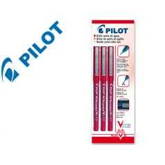 Rotulador pilot punta aguja v-5 rojo 0.5 mm blister de 3 unidades-m
