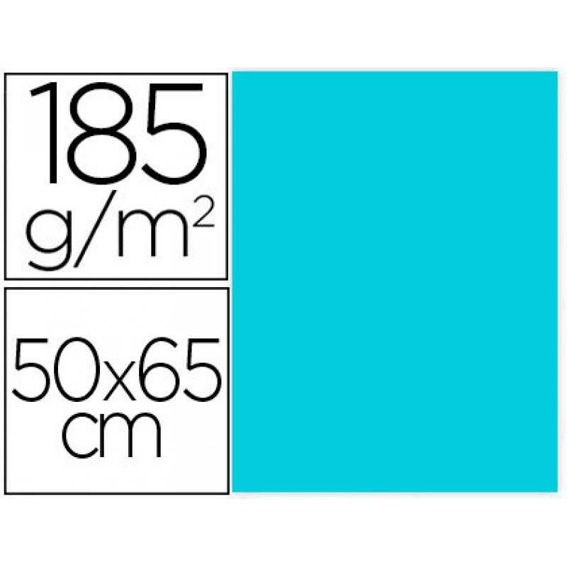 Cartulina guarro azul caribe 50x65 cm 185 gr - Imagen 1