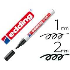 Rotulador edding punta fibra 751 negro punta redonda 1-2 mm - Imagen 1