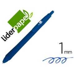 Bolígrafo liderpapel gummy touch retráctil 1,0 mm tinta azul - Imagen 1