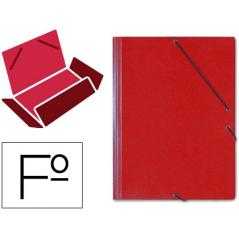 Carpeta gomas solapas cartón saro tamaño folio rojo - Imagen 1