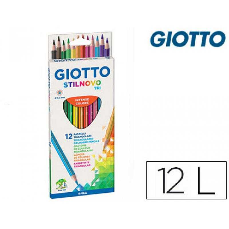 Lápices de colores giotto stilnovo tri caja de 12 colores - Imagen 1